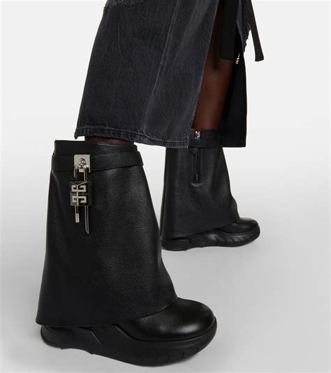 givenchy lace up ankle boots|Givenchy shark lock biker boots.